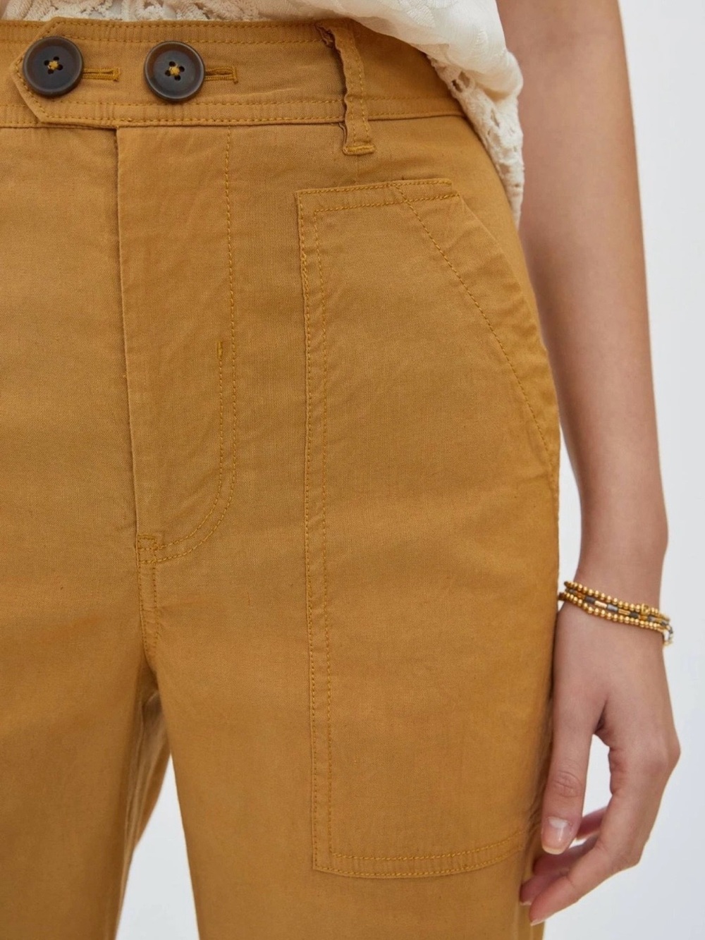 Anthropologie Maeve Colette Wide-Leg Cropped Pants Size 0 - Picture 3 of 10